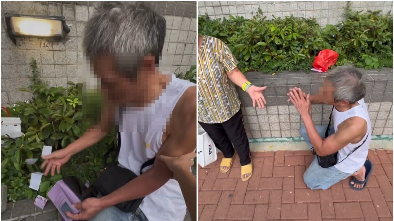 元朗男賊偷阿婆袋　囂張翻摷棄花槽　熱心男途人生擒秒變臉「跪地求饒」 (@Threads/daaaaarenttl)