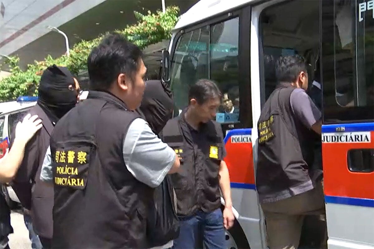 澳門日前搗破操控賣淫的犯罪集團,26人被捕。(澳廣視片段截圖)