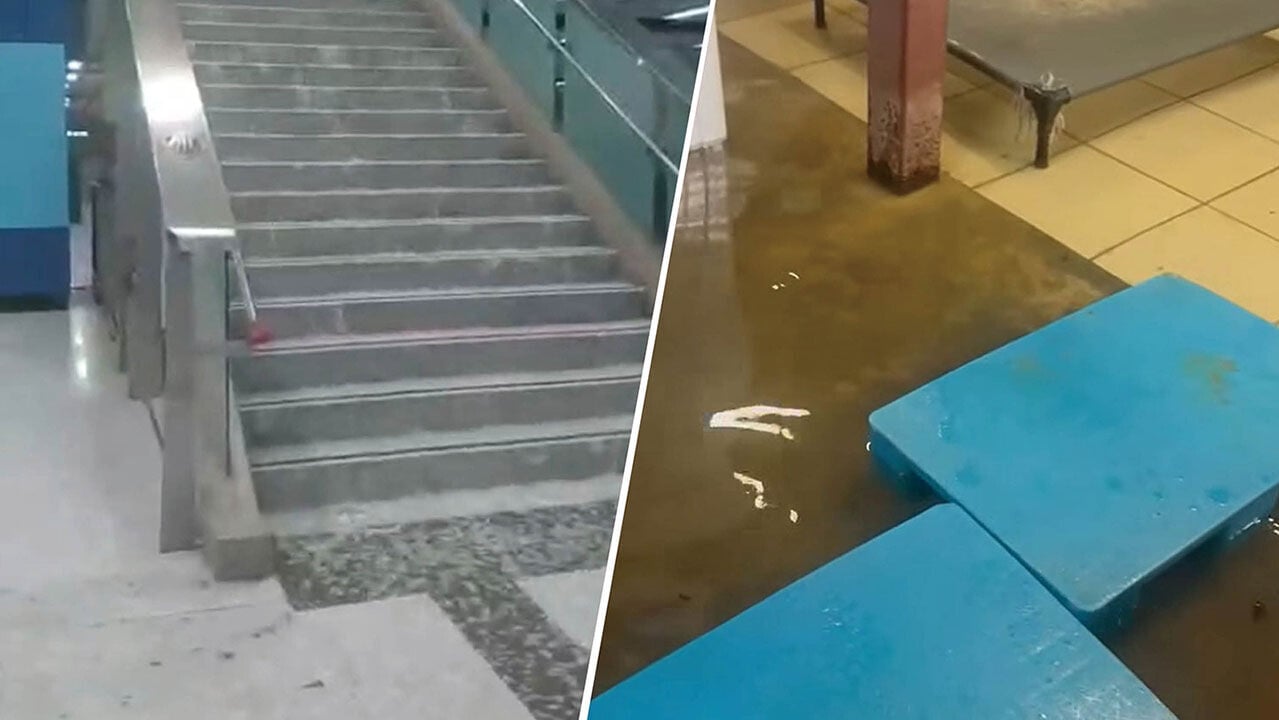 本港多區暴雨連場，香港天文台周一晚上一度發出今年首個黑色暴雨警告信號。