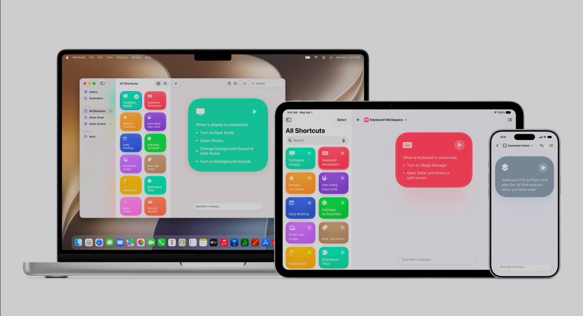 WWDC26|設定捷徑時可用自動語言,更加簡便。
