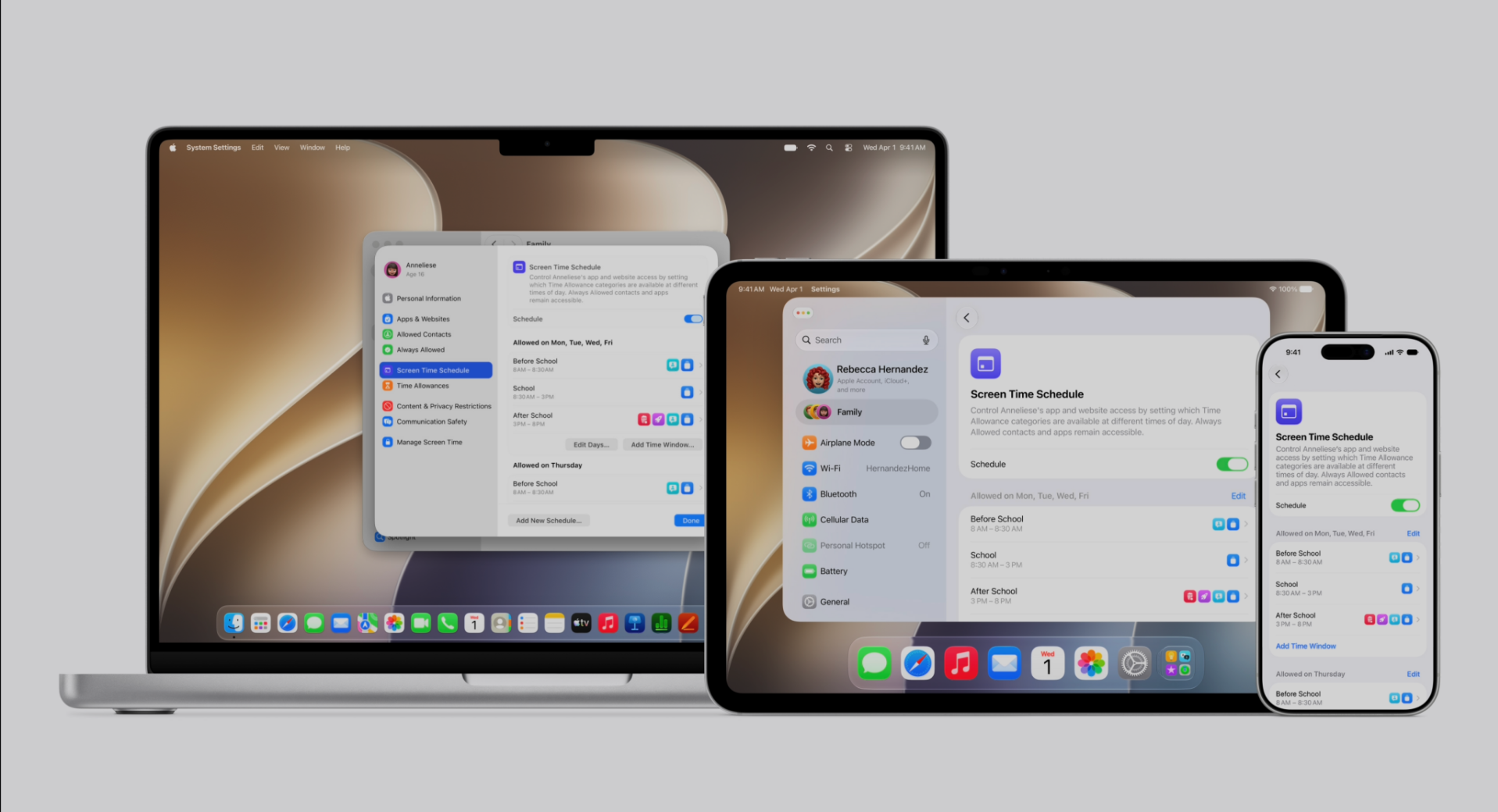 WWDC26|「螢幕使用時間」功能可監控兒童使用。