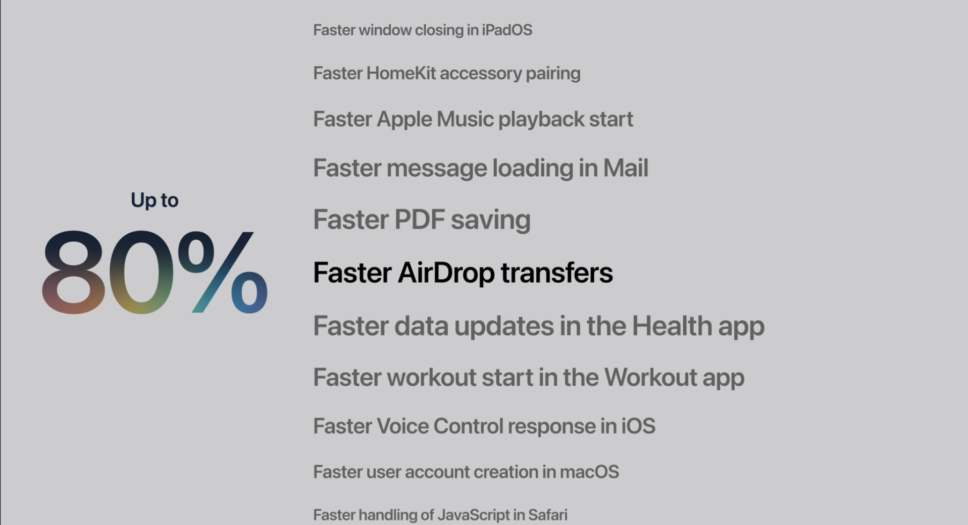 WWDC26|iPhone及iPad速度更快。