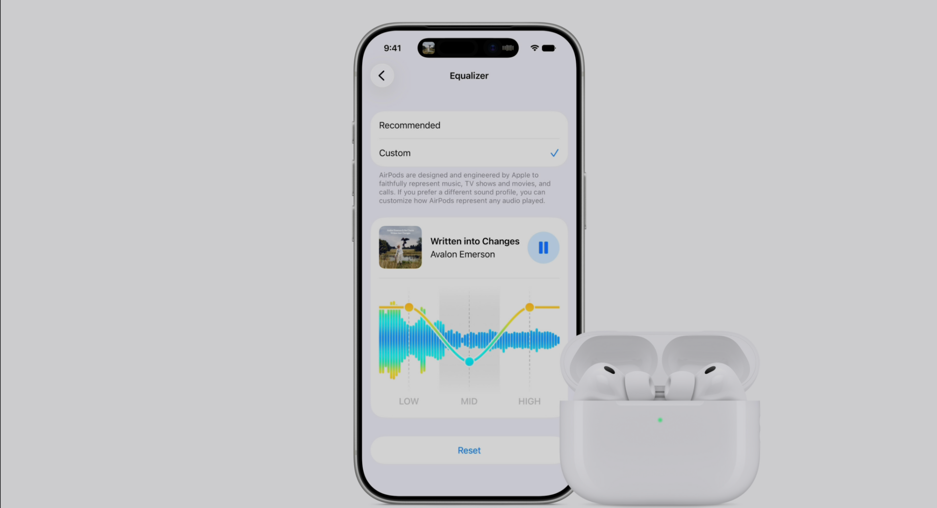WWDC26|AirPods可進行自訂EQ調整音色。