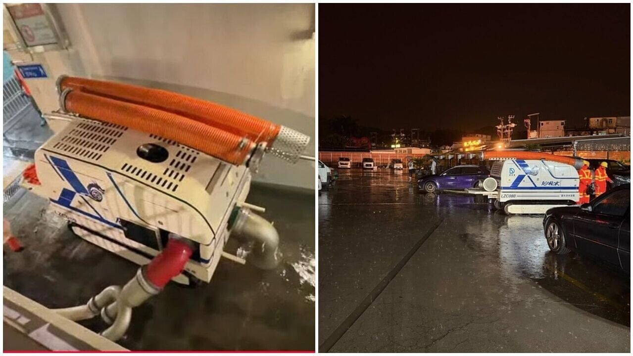 今年首個黑雨，渠務署錄5宗水浸，派逾110隊應變隊伍完成清理。(FB/下水水 Drainy)