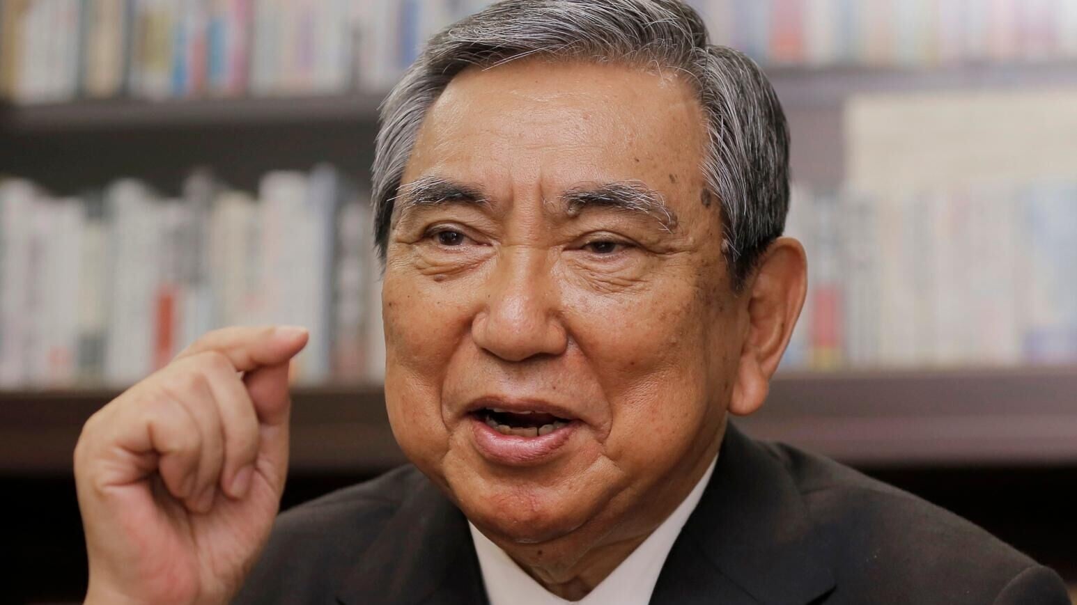 日本前眾議院議長河野洋平。（圖／美聯社）