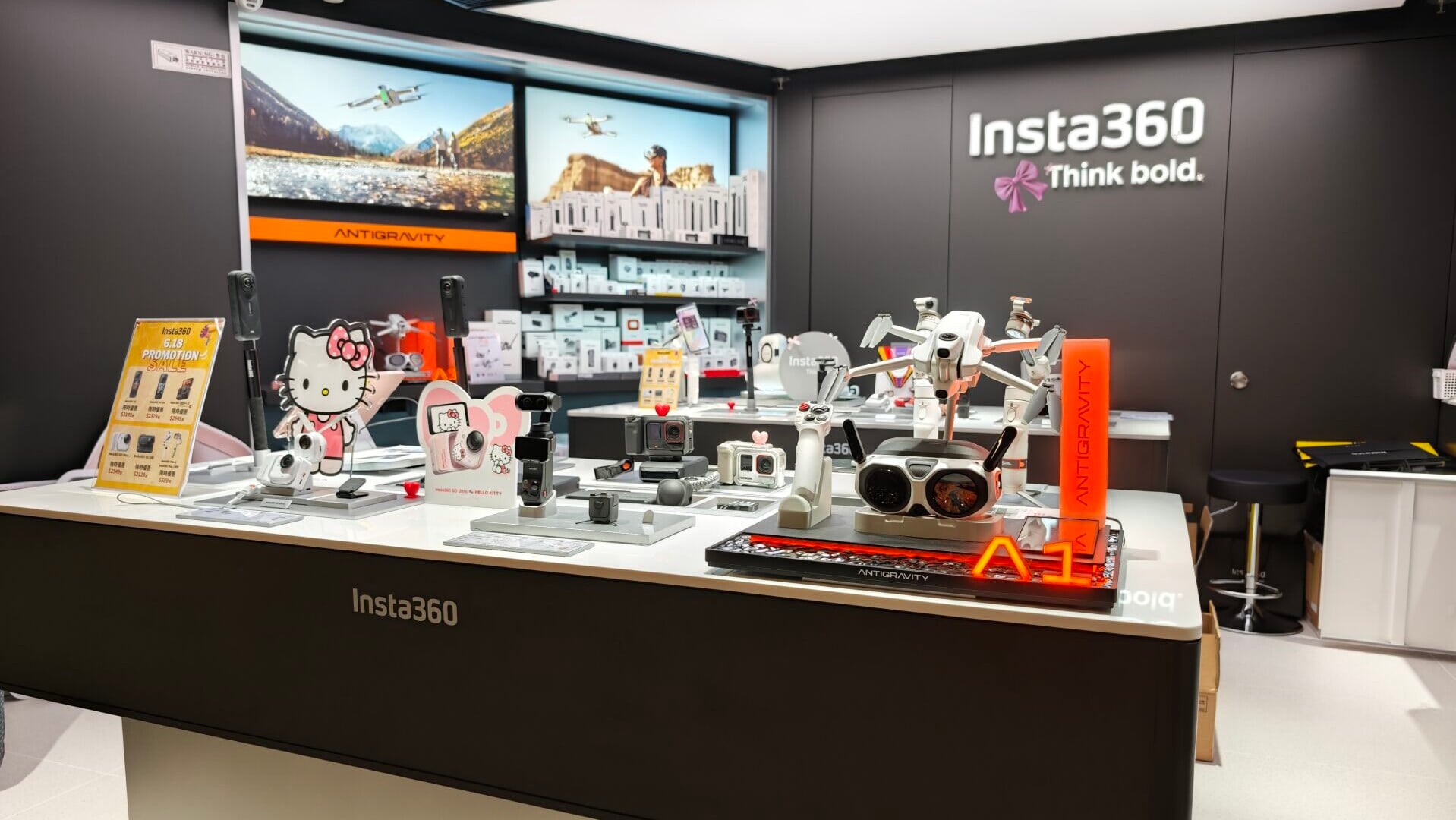 Insta360專門店登陸旺角朗豪坊，首日帶來一元拍賣福利。