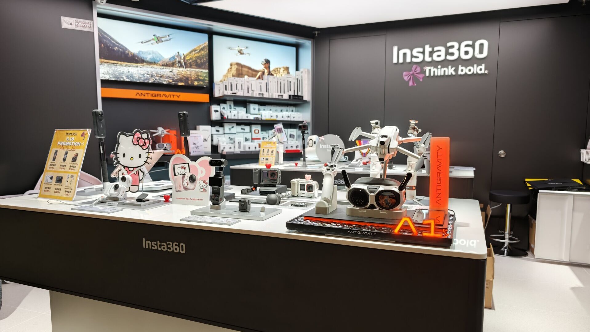 Insta360專門店登陸旺角朗豪坊，首日帶來一元拍賣福利。