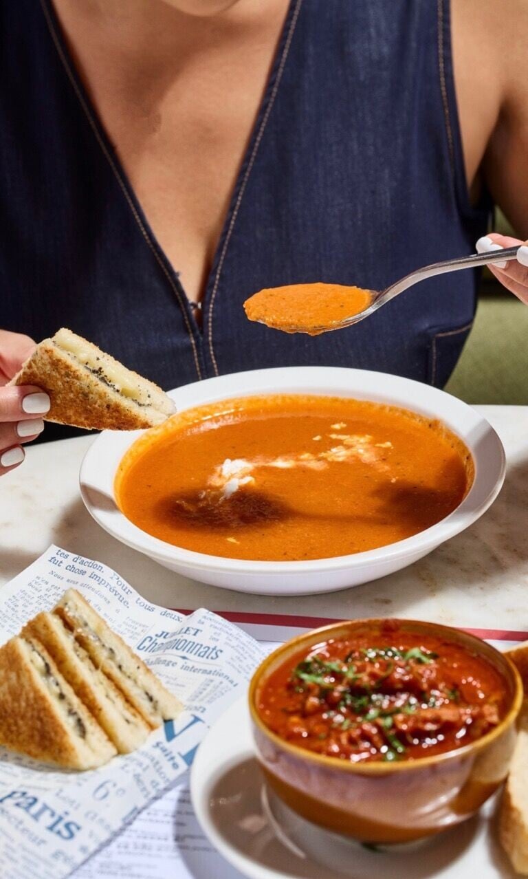 Que Pasa All You Can Eat Tapas Tuesdays 3.0 Watermelon Gazpacho with Feta Cheese Large