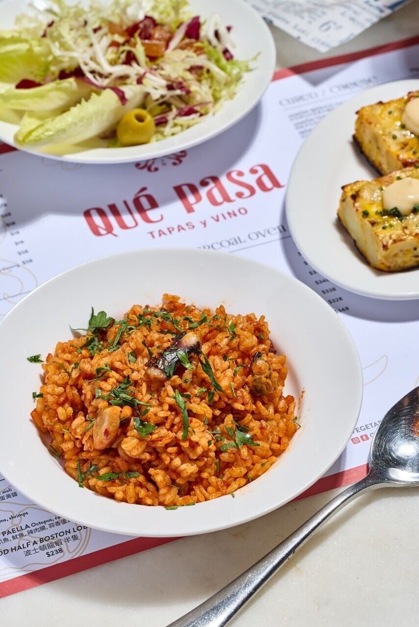 Que Pasa All You Can Eat Tapas Tuesdays 3.0 Arroz Paella Rice with tomato and seafood 2 Large