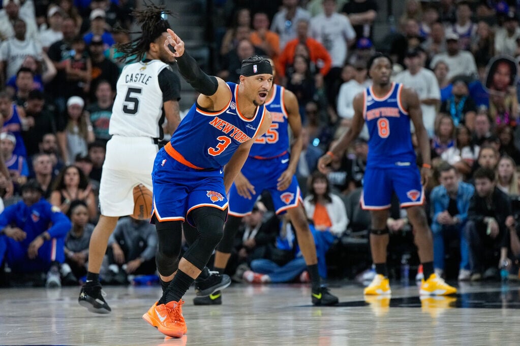 NBA總決賽第5場,紐約人反勝馬刺捧盃。(AP)