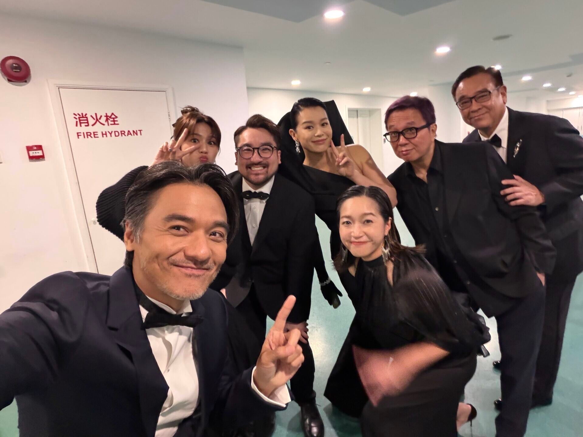《第四幕》主創團隊於映後分享會前selfie 合照 (1)