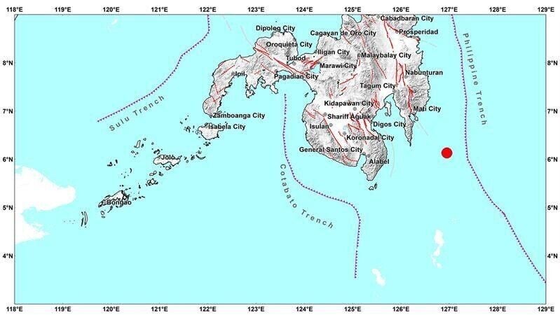 菲律賓外海6.2級地震　震源深度達111.9公里暫無海嘯警報（菲律賓火山地震研究所官網）
