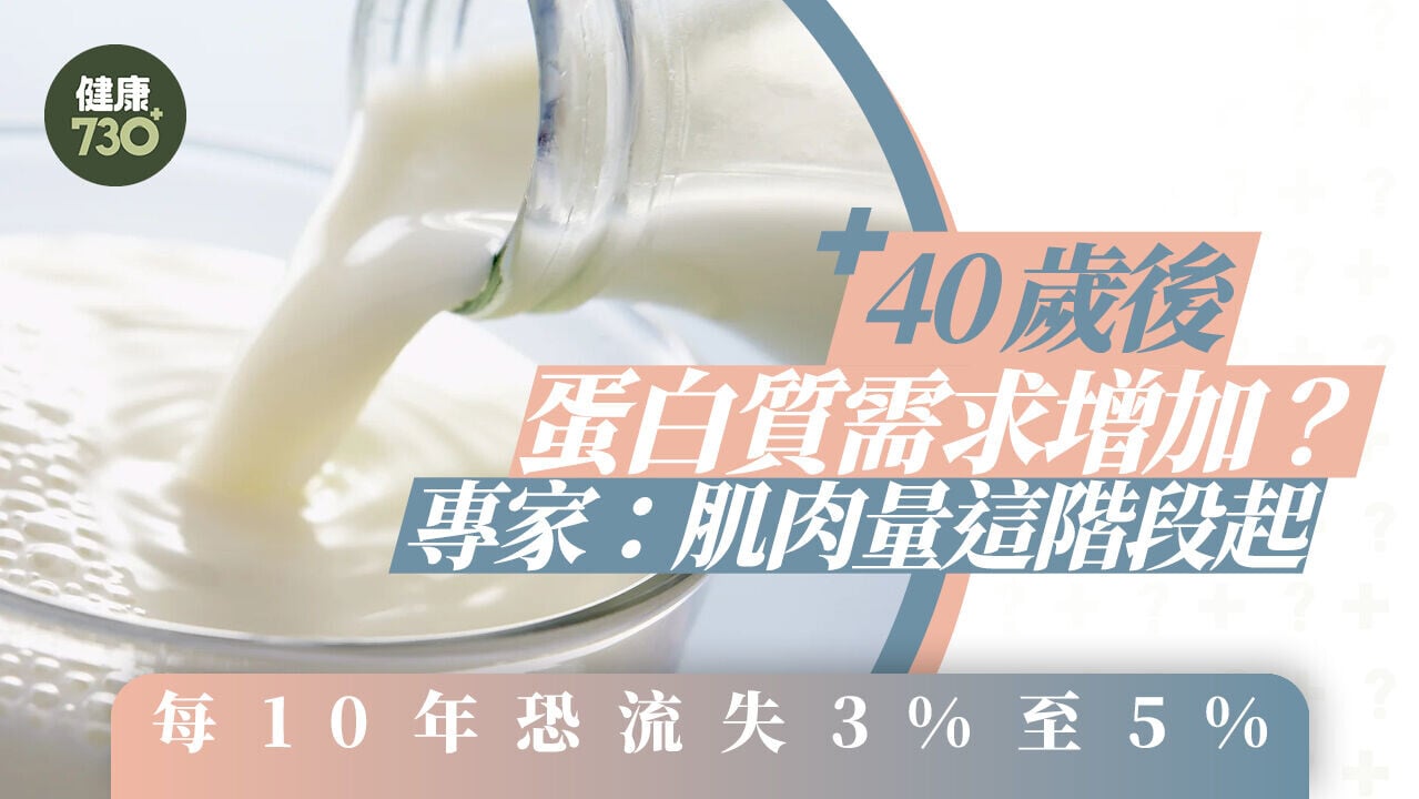 40歲後蛋白質需求增加？專家：肌肉量這階段起每10年恐流失3%至5%