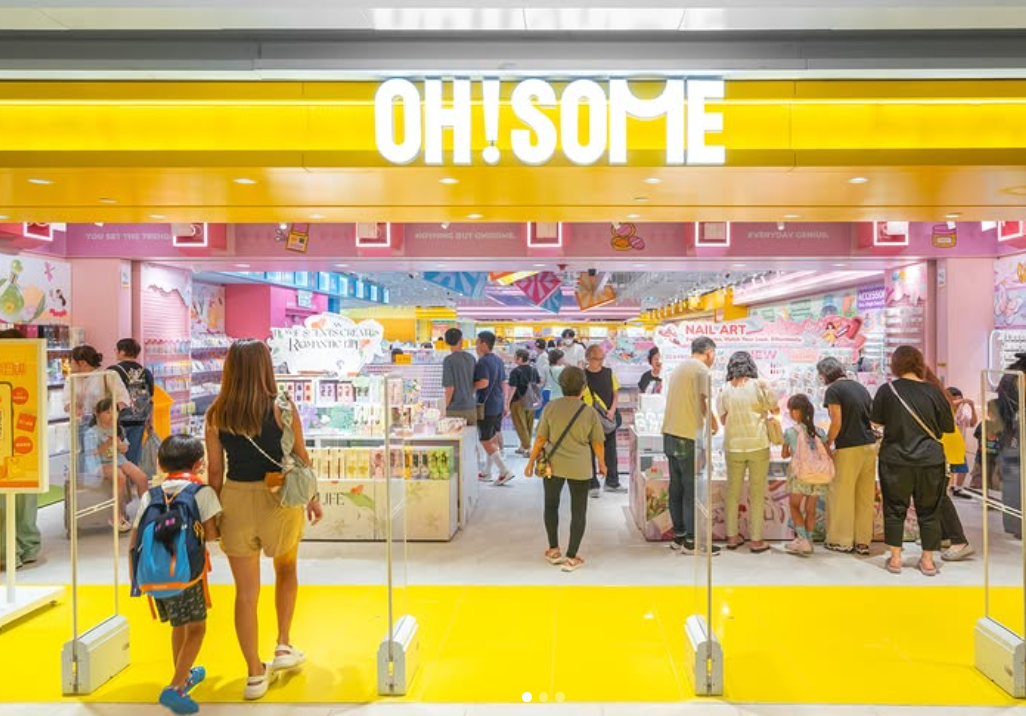 風靡東南亞的潮流零售店「OH!SOME」去年8月進駐香港落戶將軍澳新都城中心二期(官方圖片)