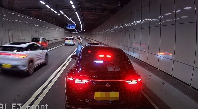 有網民見事主由左邊前座落車,質疑淺色私家車為兩地牌或粵車南下,亦有網民認為,落車事主亦有可能是乘客。(FB/車cam L(香港群組))