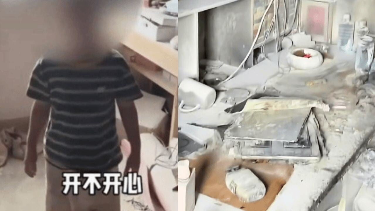 廣東男孩玩火燒屋　父親損失慘重冷靜問︰開不開心？
