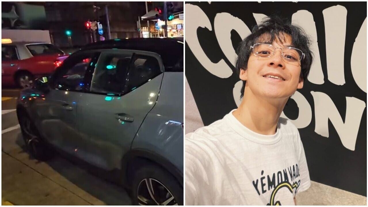 藝人余德丞乘友人車於銅鑼灣遇查，男司機涉酒駕被捕。