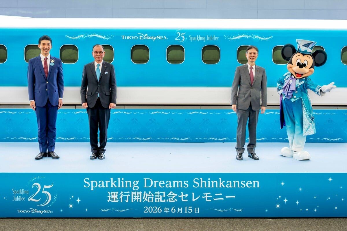 「Sparkling Dreams Shinkansen」列車計劃在東京和新大阪之間運行至2027年3月中旬為止