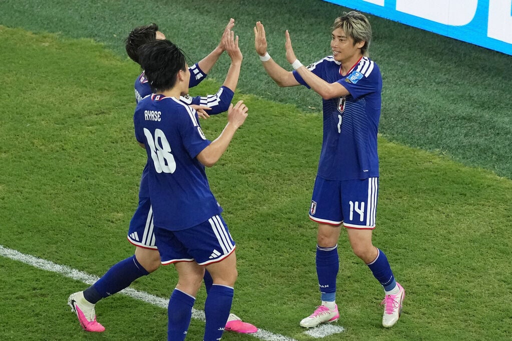 世界盃2026,伊東純也為日本射成3︰0(AP)