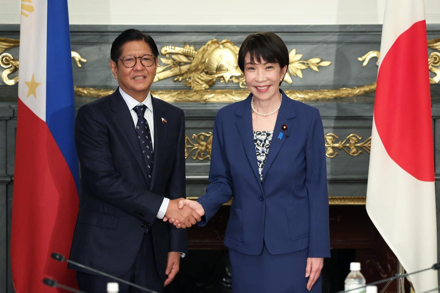 菲總統小馬可仕日前訪日,與日相高市早苗會晤。(資料照/美聯社)