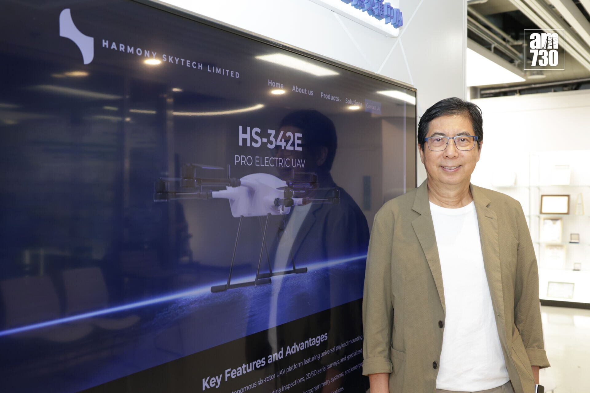 Harmony Skytech總經理張國全認為香港無人機品牌有獨有優勢。(吳康琦攝)