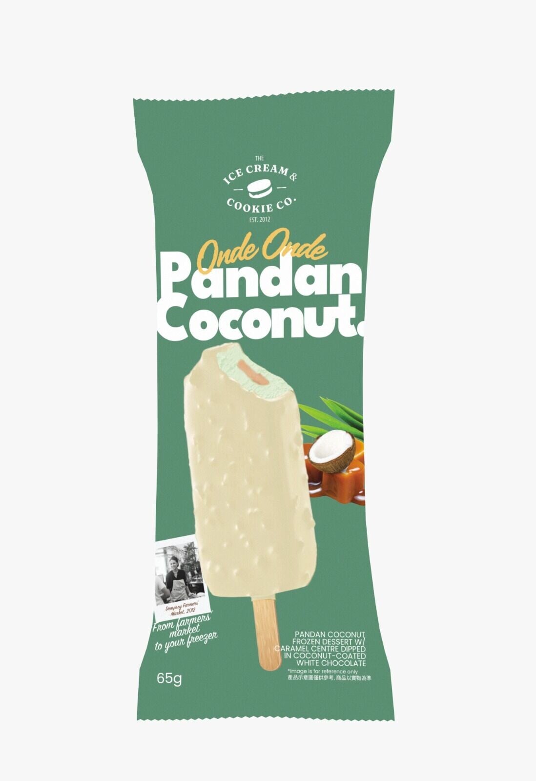 Pandan Coconut Frozen Dessert Stick