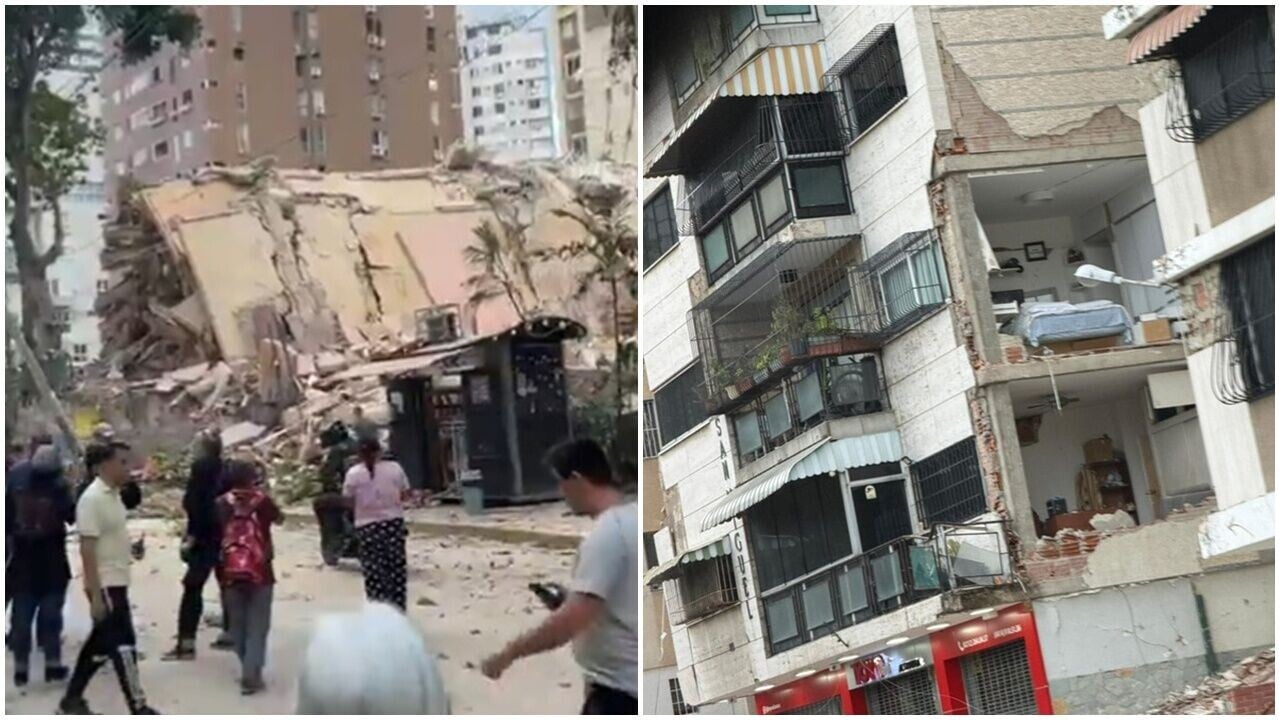 委內瑞拉1分鐘內兩次七級以上地震，據報多處有建築物倒塌。(X)