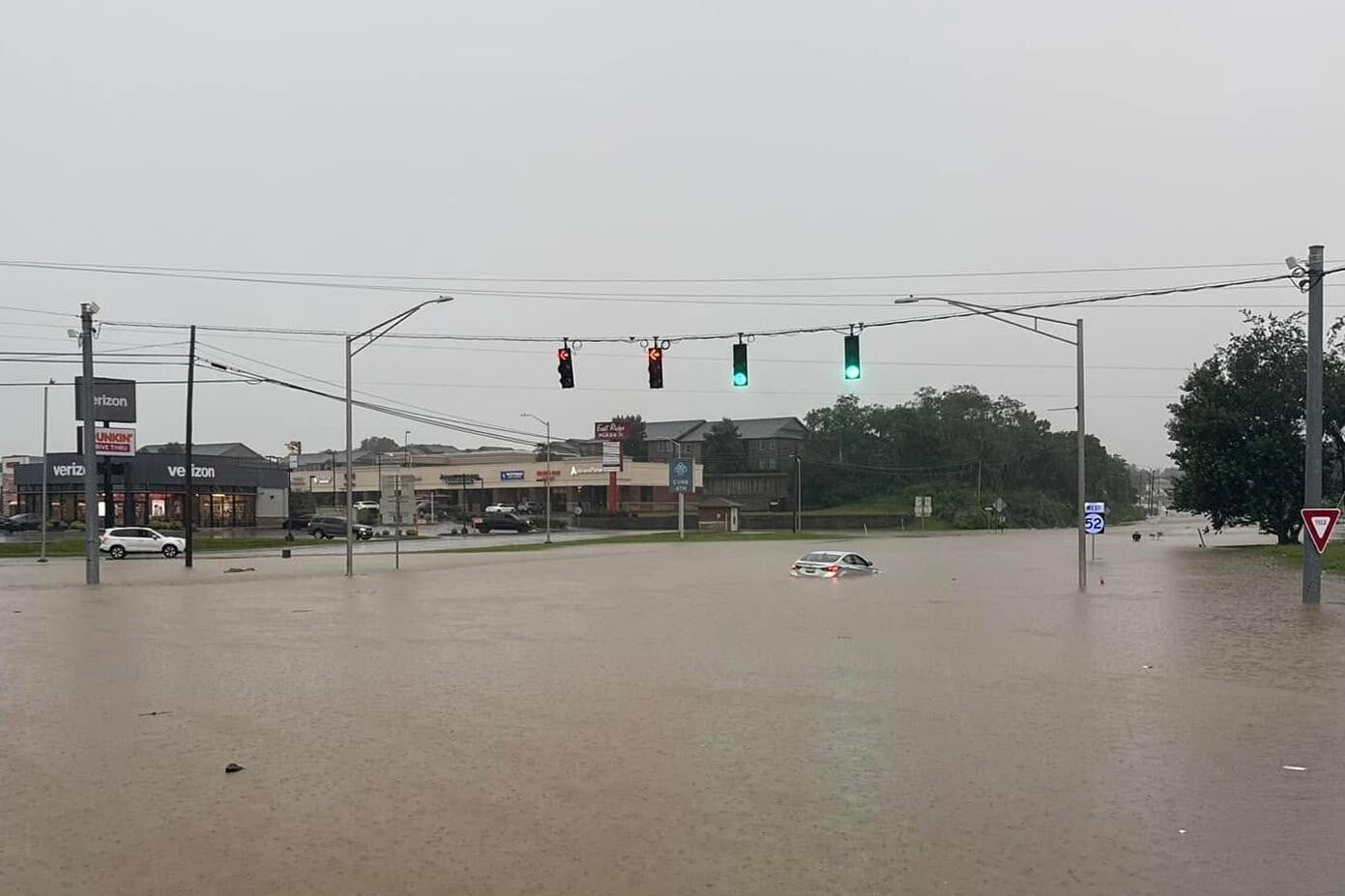 美國肯塔基州豪雨成災。（圖／美聯社）