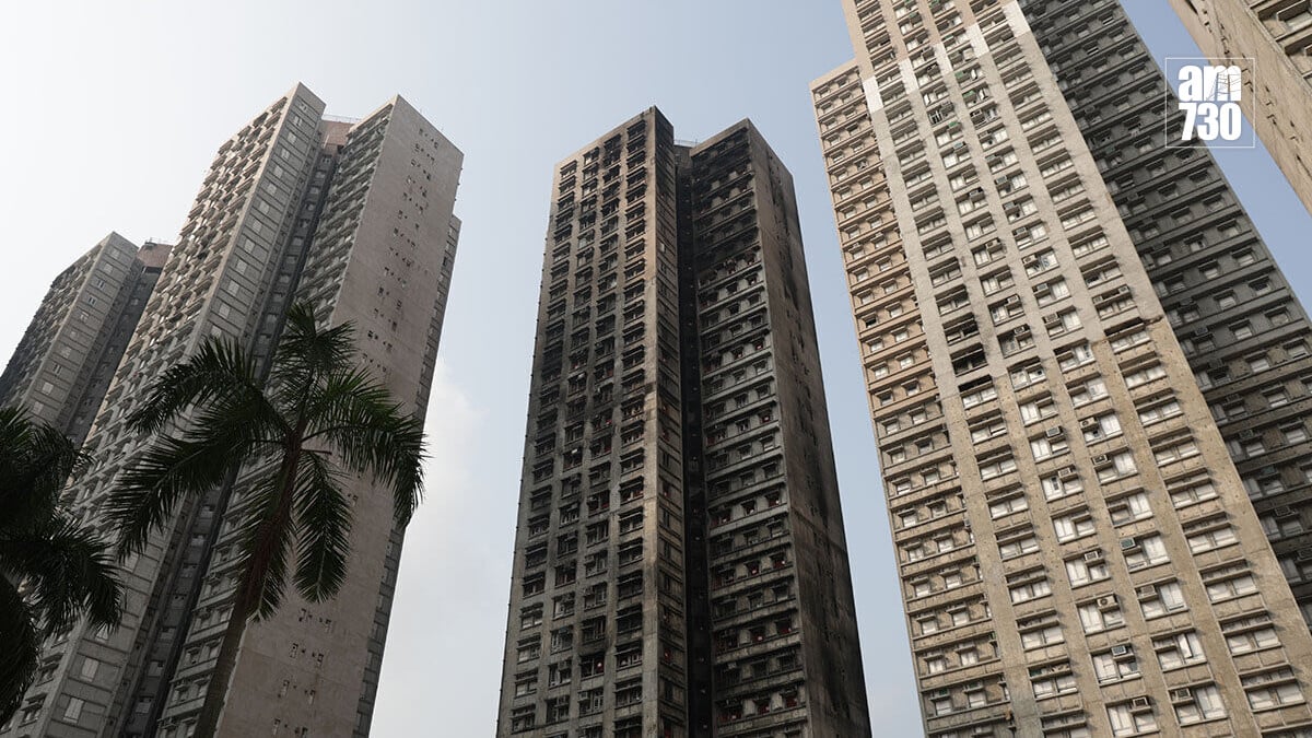 大埔宏福苑2025年11月底發生五級大火，火勢波及8座大廈當中的7座。(資料圖片／吳康琦攝)