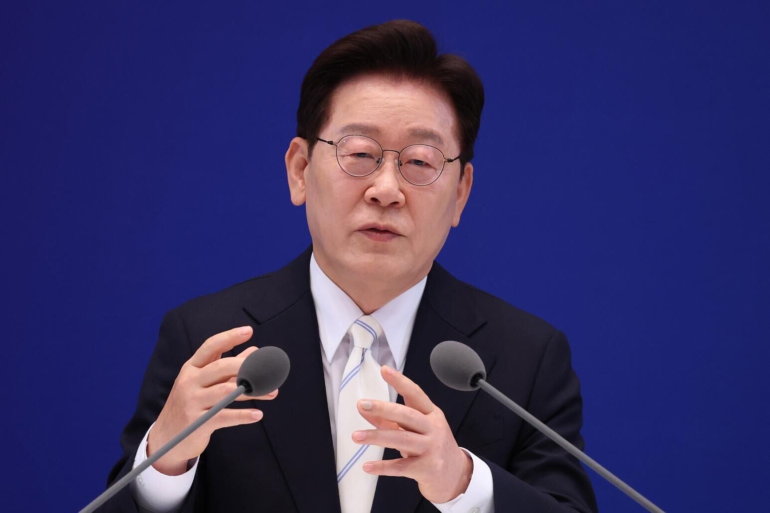 南韓總統李在明表示,南韓需要更快行動,才能在晶片、人工智能等領域取得領先位置。(資料圖片/美聯社)