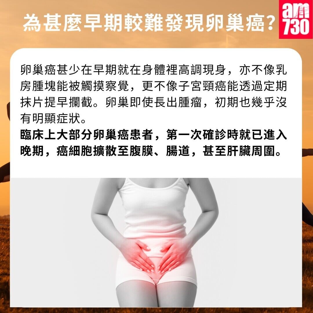 為甚麼卵巢癌早期較難發現？（am730製圖）
