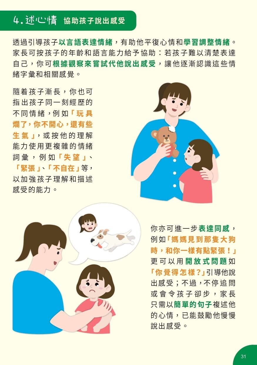 培育高EQ孩子 為學前兒童情緒導航小錦囊(衝生署)