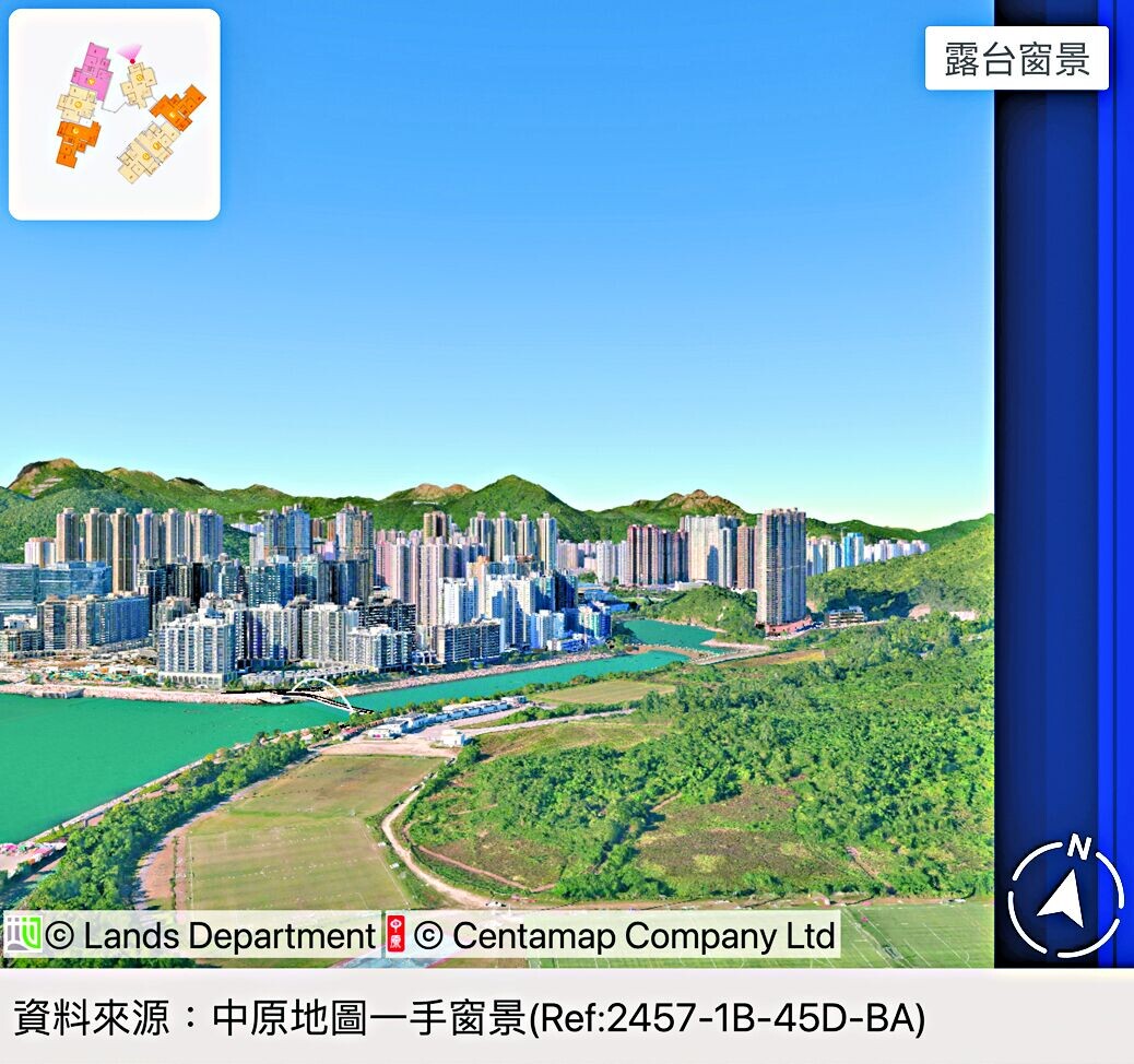 1座(1B)中層30樓D室屬兩房單位,實用面積達463平方呎,海景及翠綠林景兼備。(備註:「中原地圖一手窗景」利用虛擬實境技術模擬窗外景觀,並非現場拍攝的實景照片,僅作估計參考用途。)