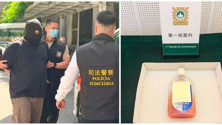 澳門一名42歲男子涉嫌與長期患病、抑鬱症和行動不便的父親爭吵後，父親揚言自殺，男子向父親遞上消毒液，被司警以涉嫌「慫恿、幫助或宣傳自殺罪」拘捕。(澳廣視)