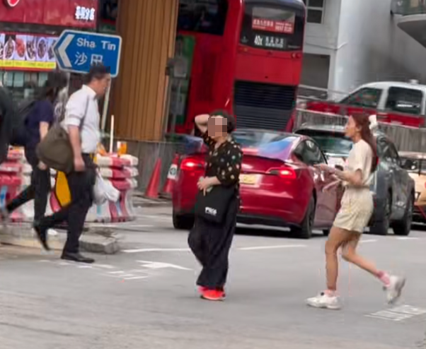 一名身穿短褲的女子在葵涌葵興邨邨口追着一名中年女子,另有一名男子手持攝錄機,以及有另一名身穿白色背心、戴口罩的女子手持手機拍攝。不少網民認出短褲女是《東張西望》女主持黎寬怡(Facebook群組「荃灣 大窩口邨 葵涌邨」)