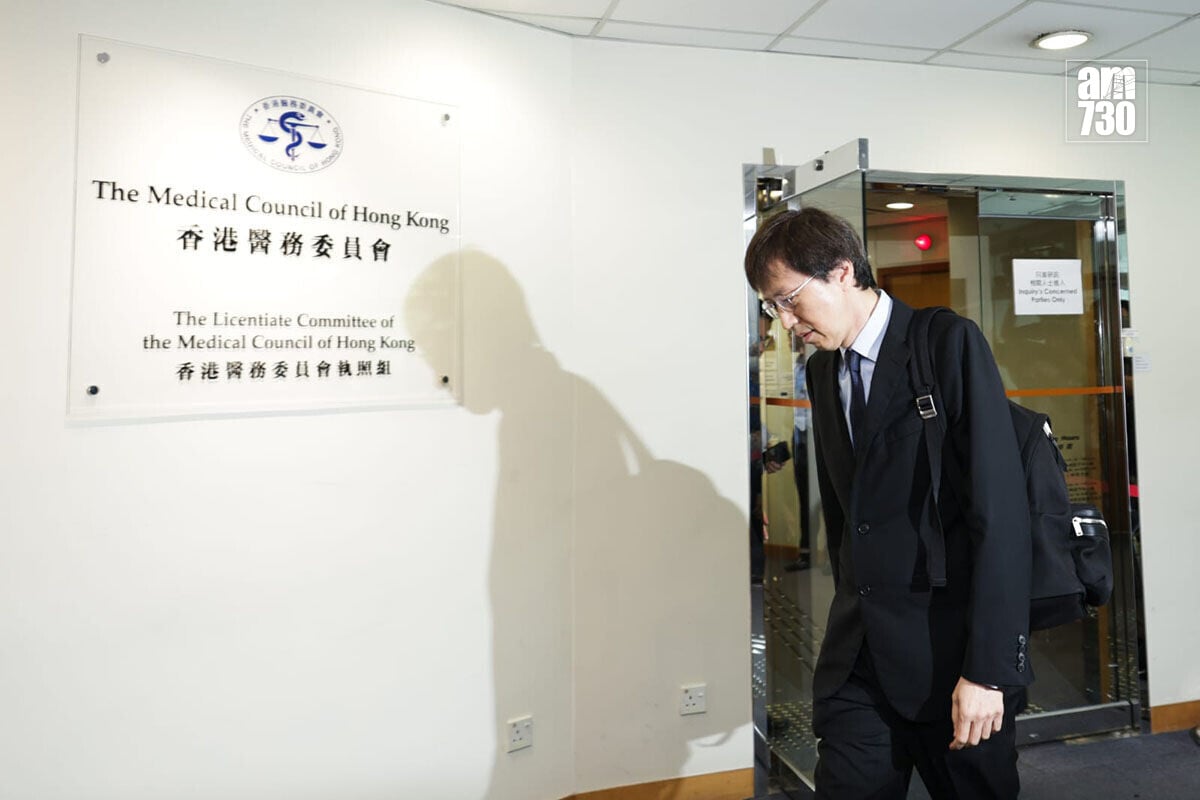 薛守智今日被裁定專業失德罪名成立。(吳康琦攝)