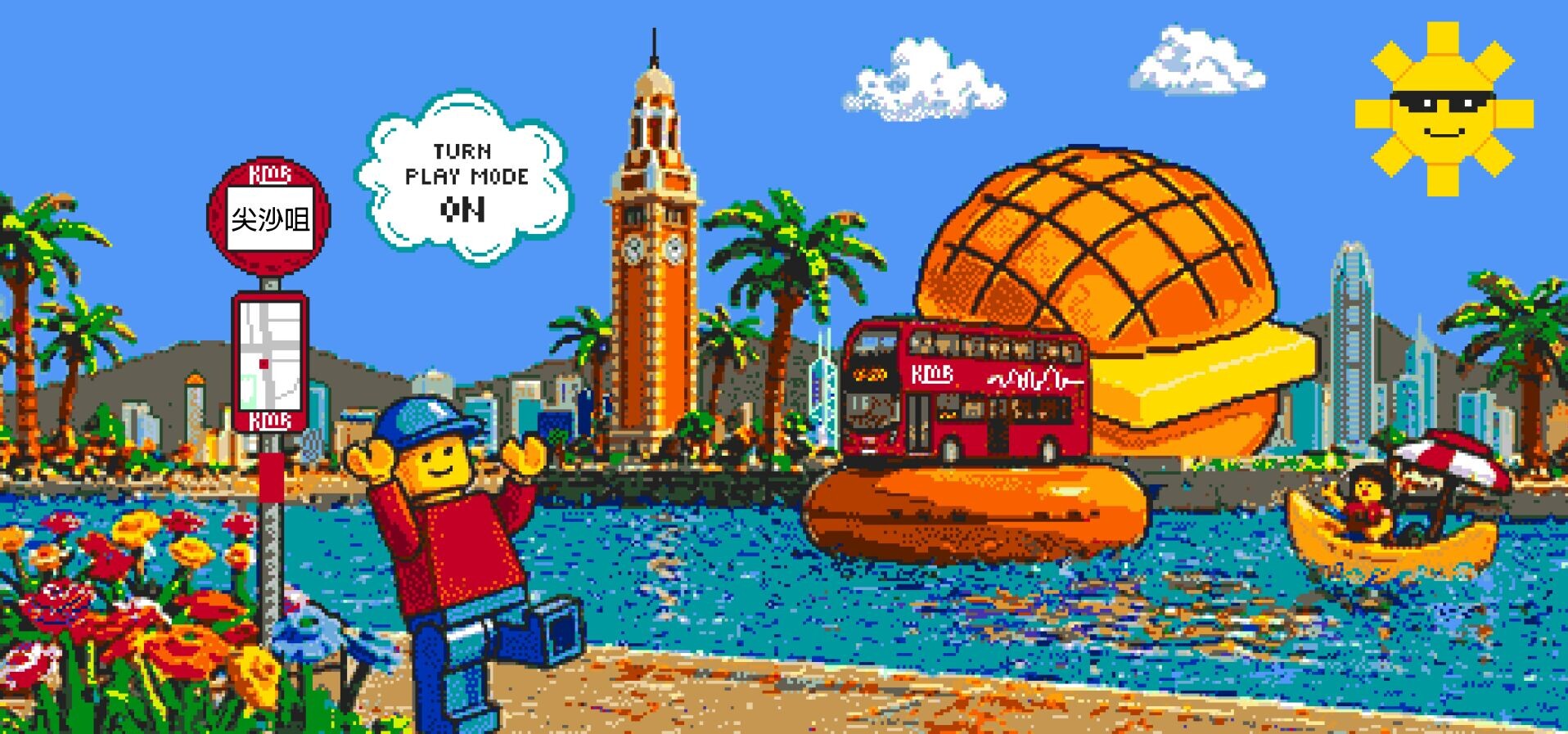 LEGO香港首次與九巴攜手打造互動LEGO巴士站