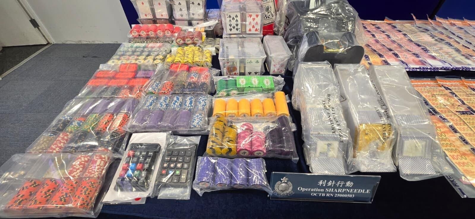 警方檢獲大批證物。