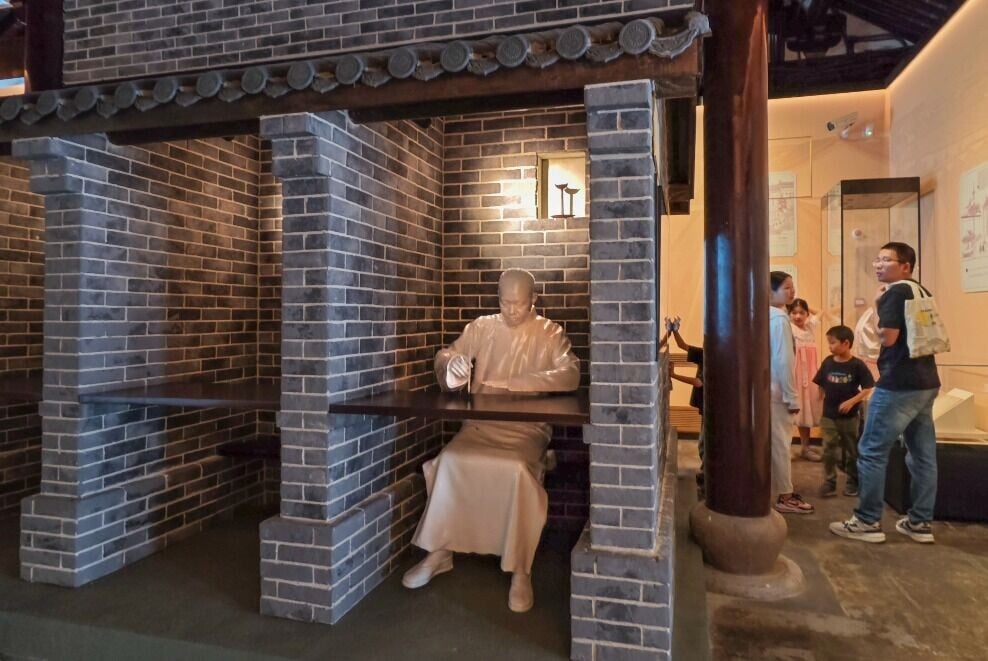 南京中國科舉博物館內展出的「號舍」乃古代科舉考試時考生應考與起居的獨立隔間。(圖片來源:視覺中國)