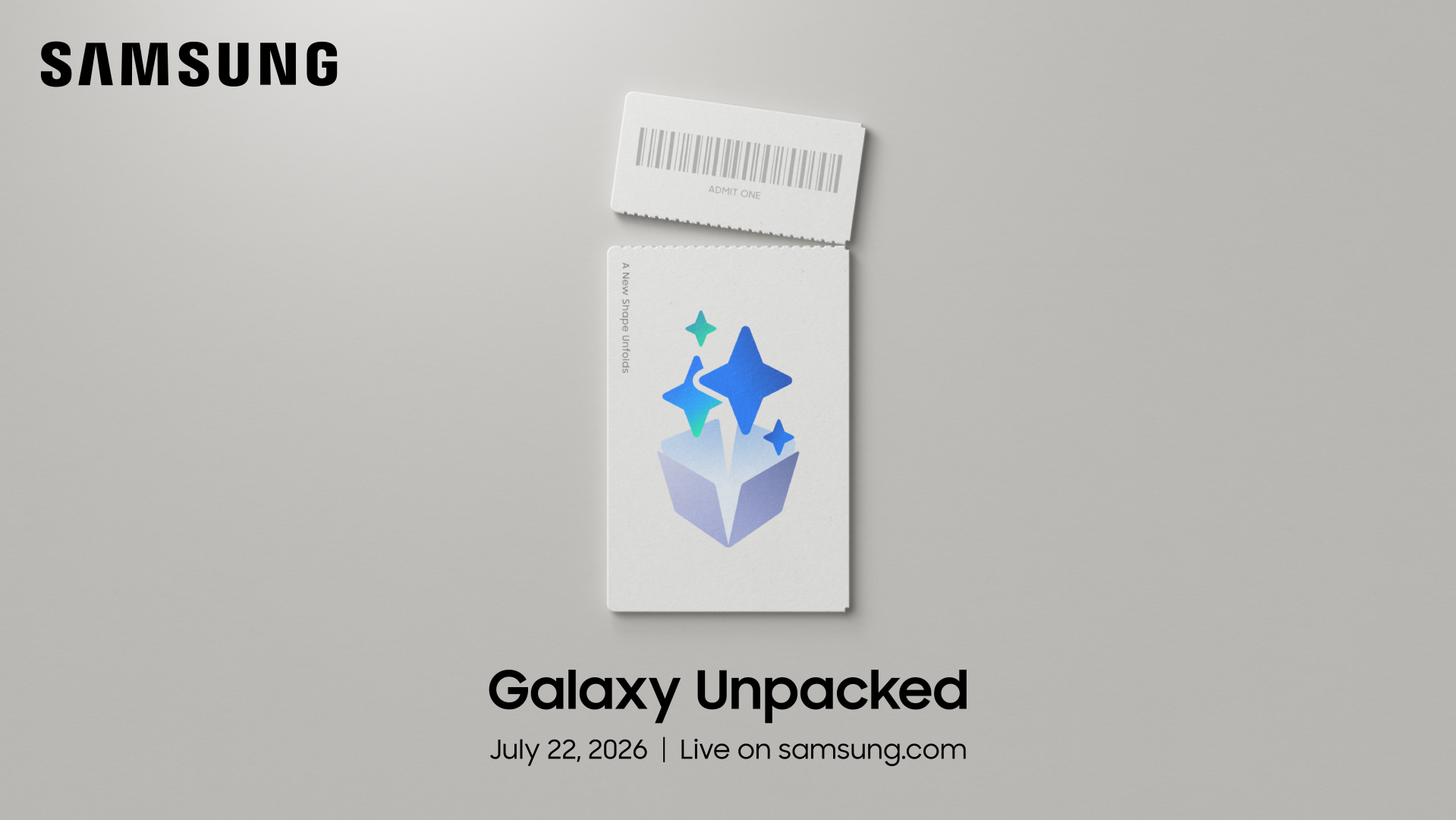 Samsung Galaxy Unpacked鐵定於7月22日香港時間9pm舉行。