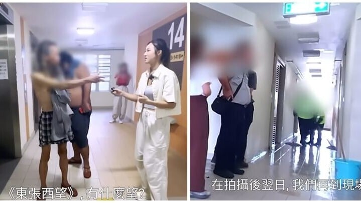 無綫節目《東張西望》報道石硤尾一幢公屋「野人父子」的住戶將後樓梯改造成「私竇」，事件經節目曝光後，房屋署及大廈管理處採取行動清理。(東張西望)