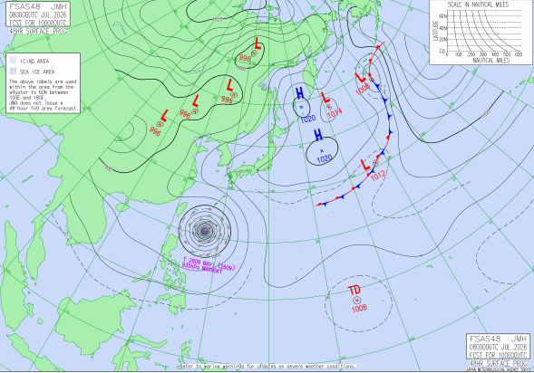 強颱巴威虎視眈眈，日本氣象廳示警遙遠南方海域還有1個「颱風胚胎」正在醞釀。（圖／翻攝自日本氣象廳官網）