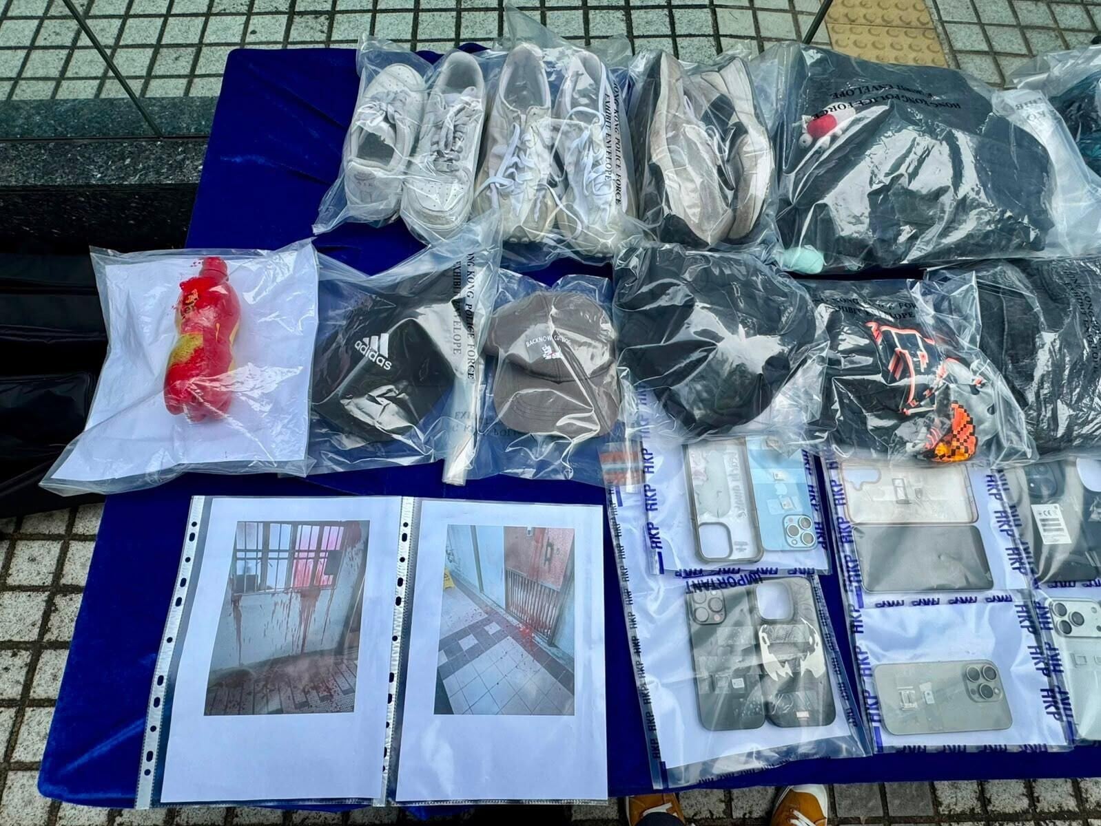 警方拘捕9人,涉及6宗「淋紅油收數」的刑事毁壞案件。
