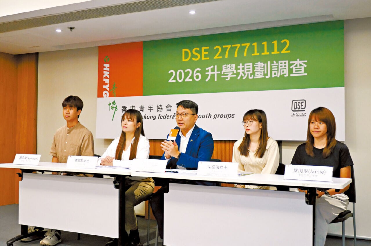 青協調查發現，五成一受訪學生的文憑試壓力達7至10分的高水平。