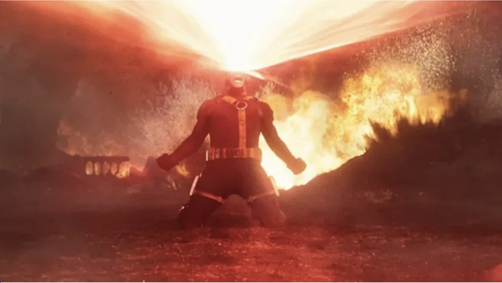 Cyclops releasing a burst of eye energy in Avengers Doomsday Marvel Studios
