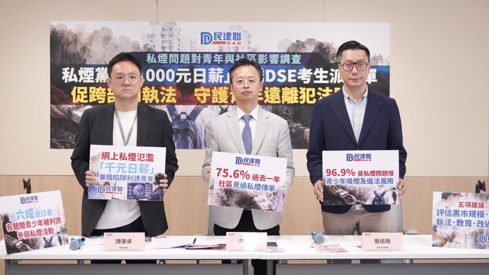 民建聯指出有DSE考生以日薪1,000元被招攬，倡為初犯未成年者設改過機制。
