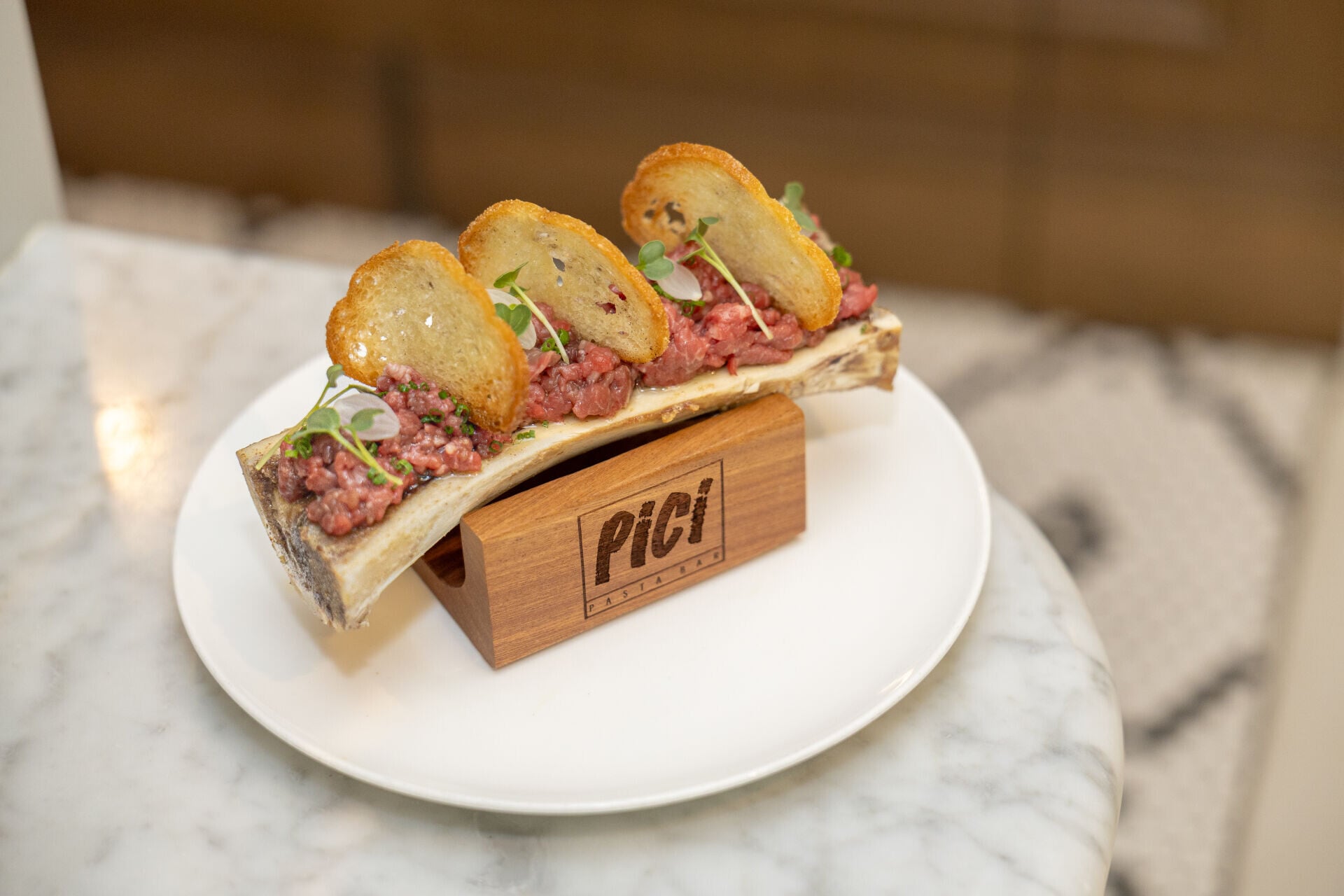 Pici Yuen Long Bone Marrow Wagyu Tartare 1