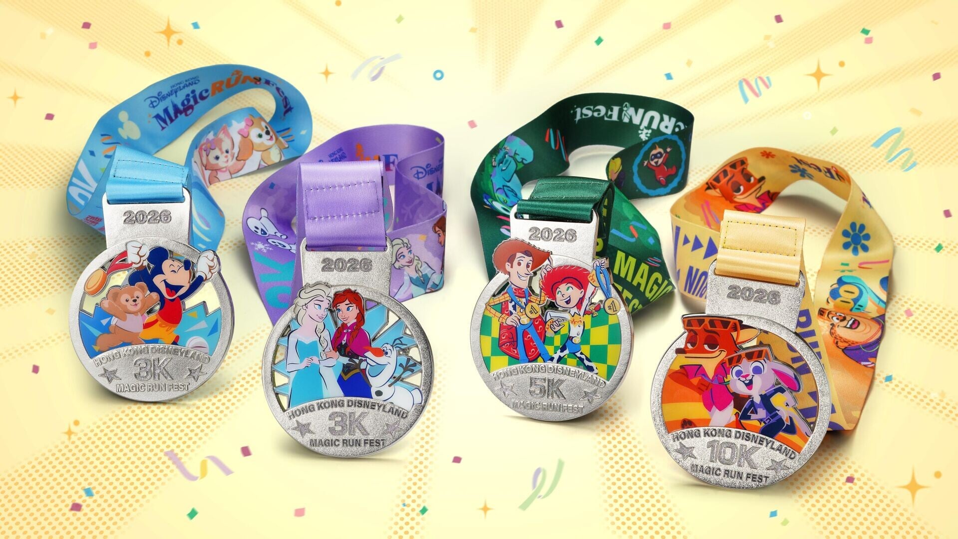 HKDL 2026 Magic Run Fest Runner pack Medal with Lanyard