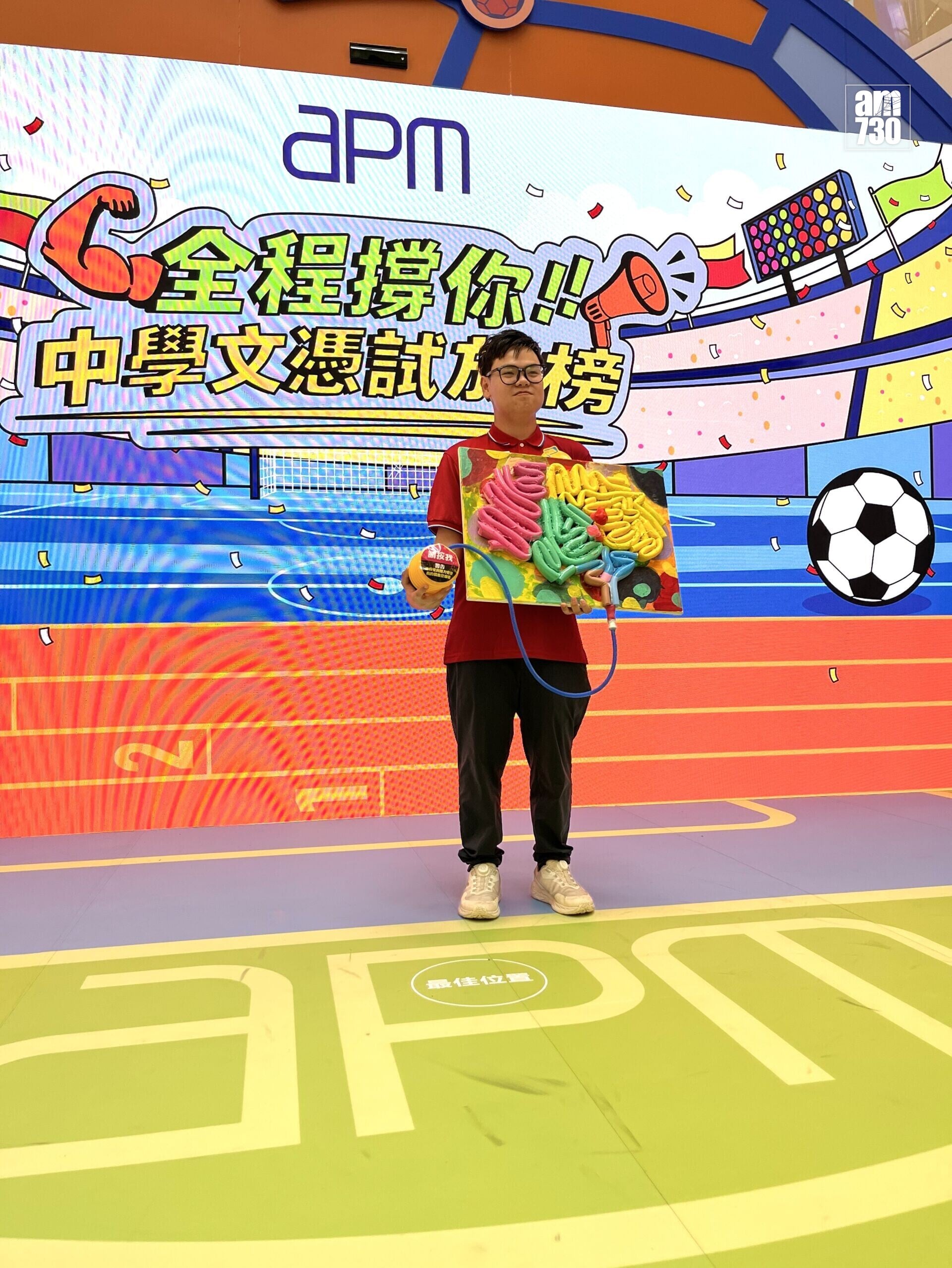 陳家浩希望以自身行動勉勵考生。(顏光輝攝)