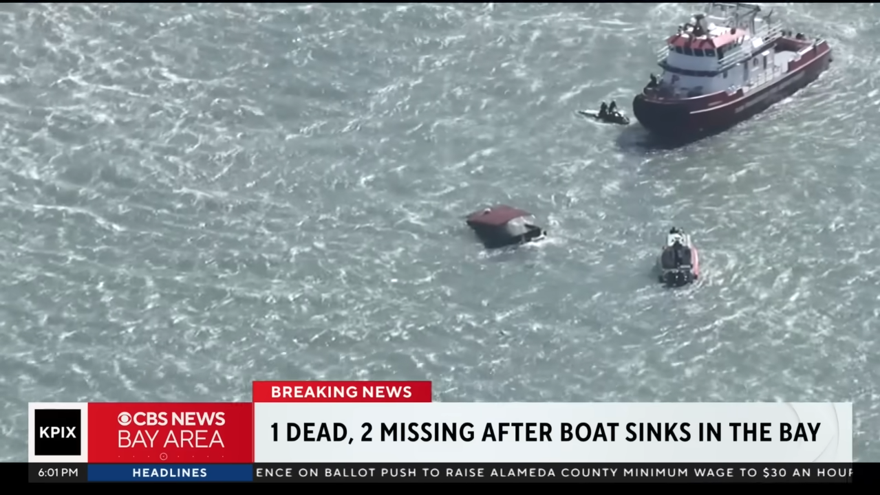 1 dead, 2 missing after boat sinks near Alcatraz in San Francisco Bay 1 29 screenshot